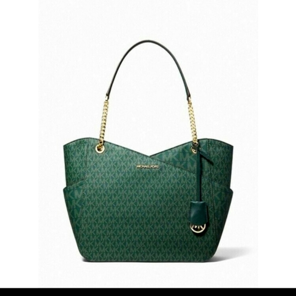 Michael Kors MK Jet Set Travel Large X Chain Shoulder Bag Tote